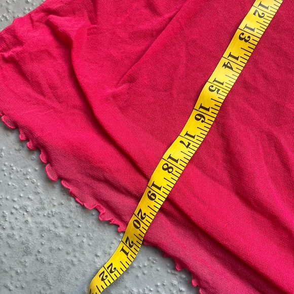 Victoria's Secret Pink Cami Top Womens Medium Lingerie Hot Pink Ruffle Trim Sexy - Picture 3 of 5